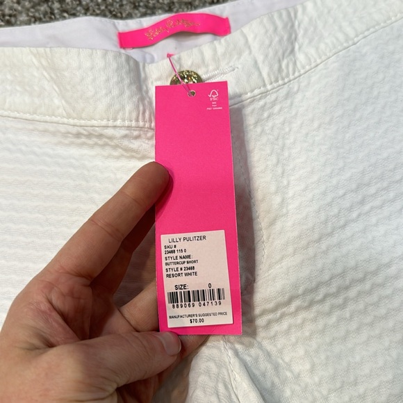 🛍️SOLD🩷NWT Lily Pulitzer White Scalloped Shorts Size 0 - Picture 2 of 7